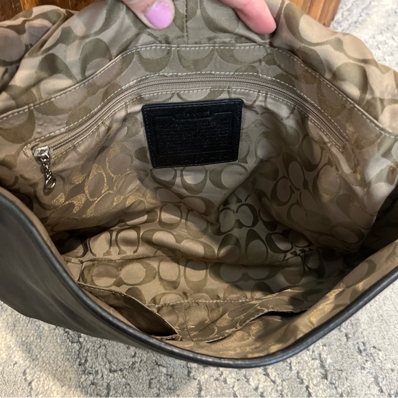 COACH Legacy CROSSBODY LEATHER BAG Black Flap Purse 7454 Adjustable Strap - Picture 11 of 12